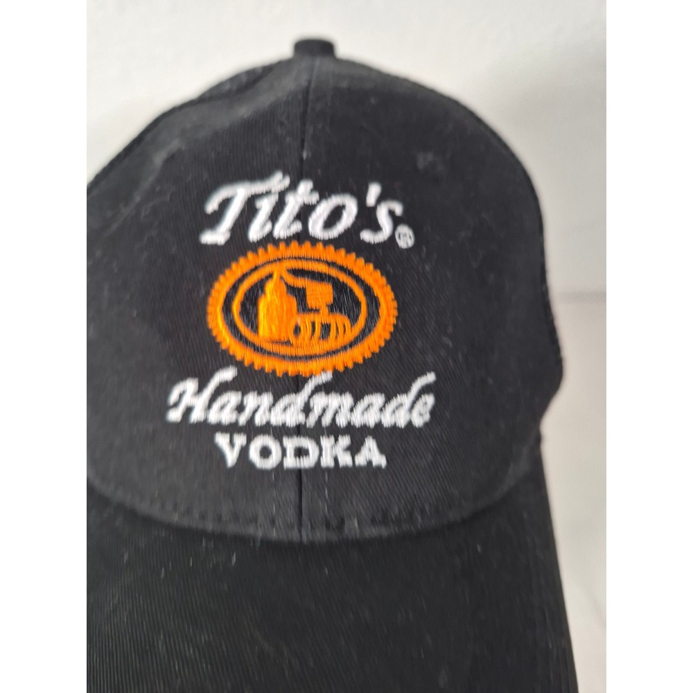 Tito's Handmade Vodka Trucker Hat Black Mesh Snapback Austin Texas Logo Cap - Picture 6 of 9